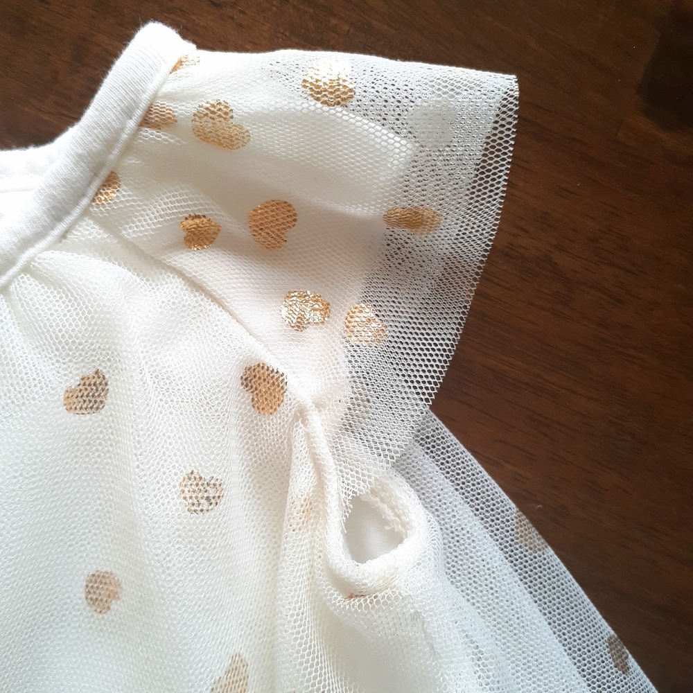 3/$25 Off-White Tulle A-line Baby Starters Dress